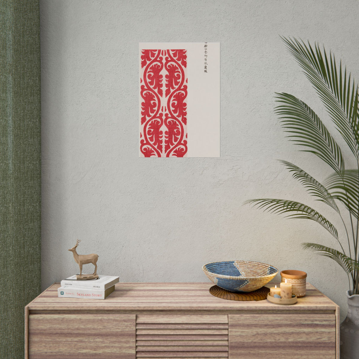 Japanese vintage original woodblock print from Yatsuo no tsubaki