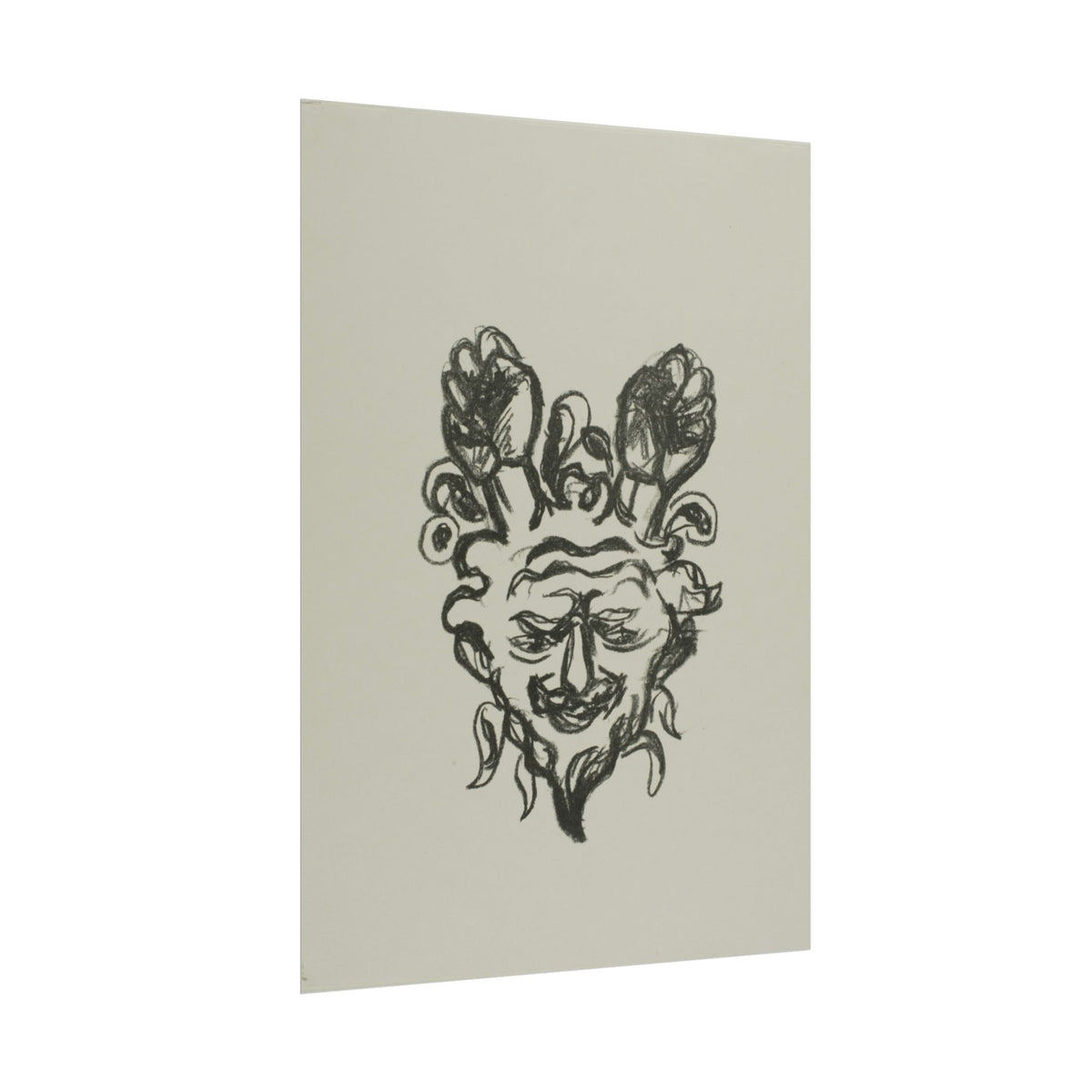 Vignette: Satyr’s Head - Edvard Munch