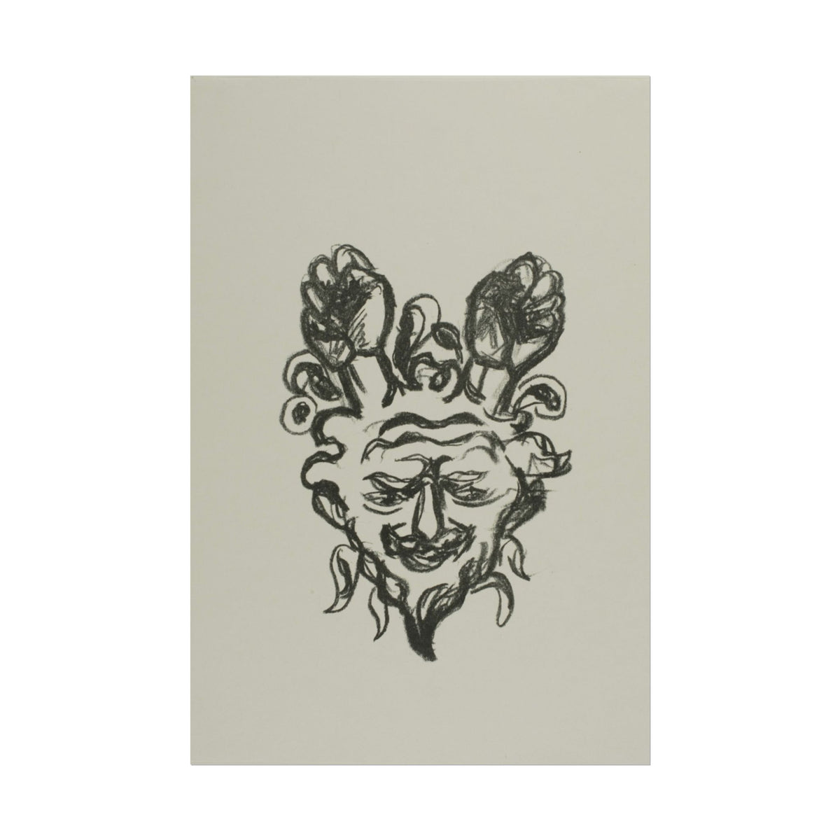 Vignette: Satyr’s Head - Edvard Munch