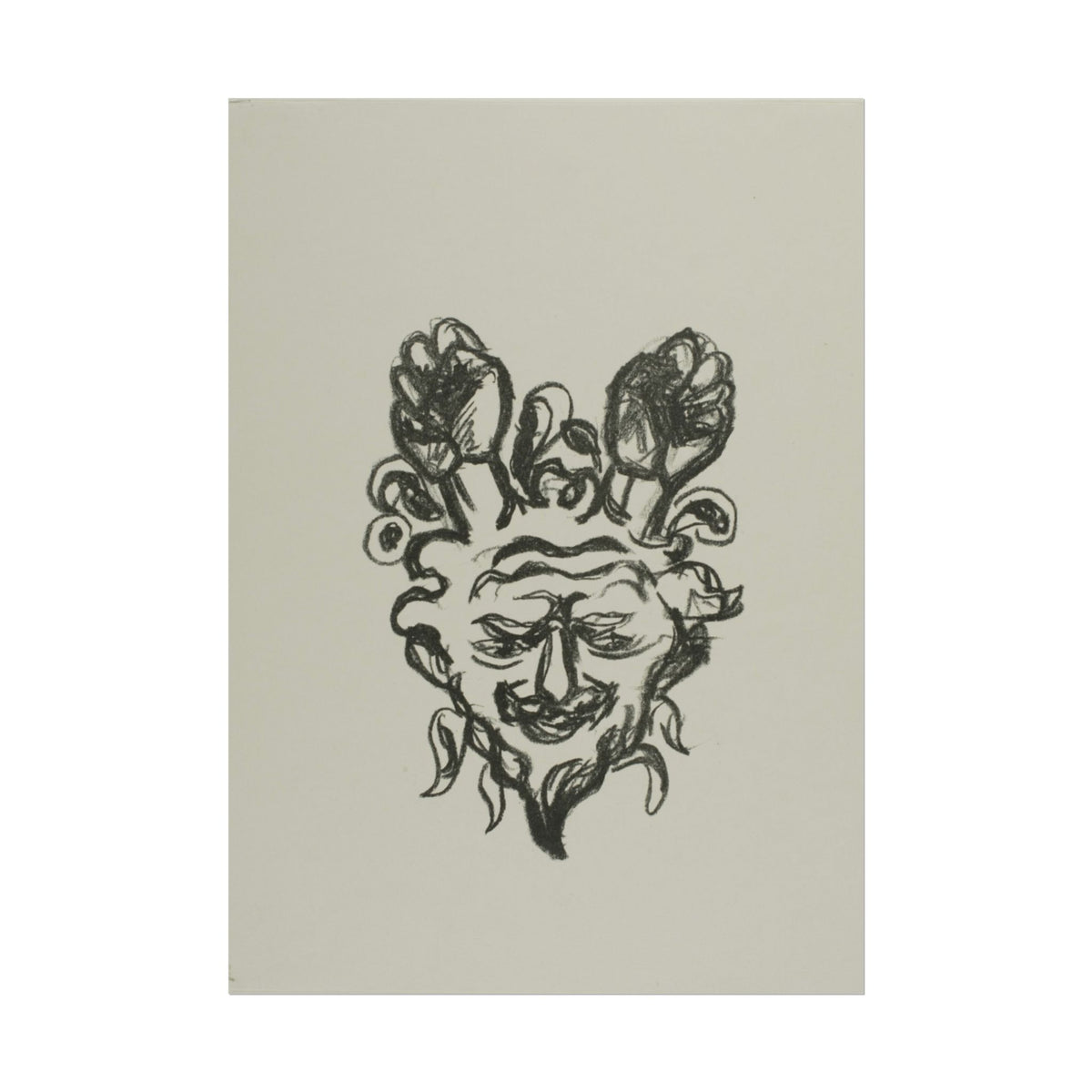 Vignette: Satyr’s Head - Edvard Munch