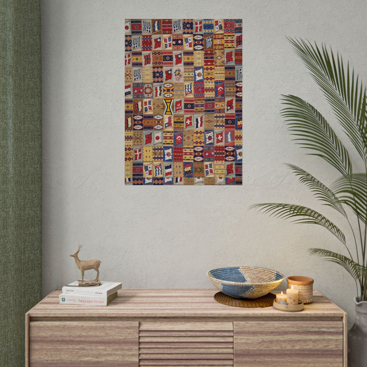 Bohemian Patchwork Tapestry Poster