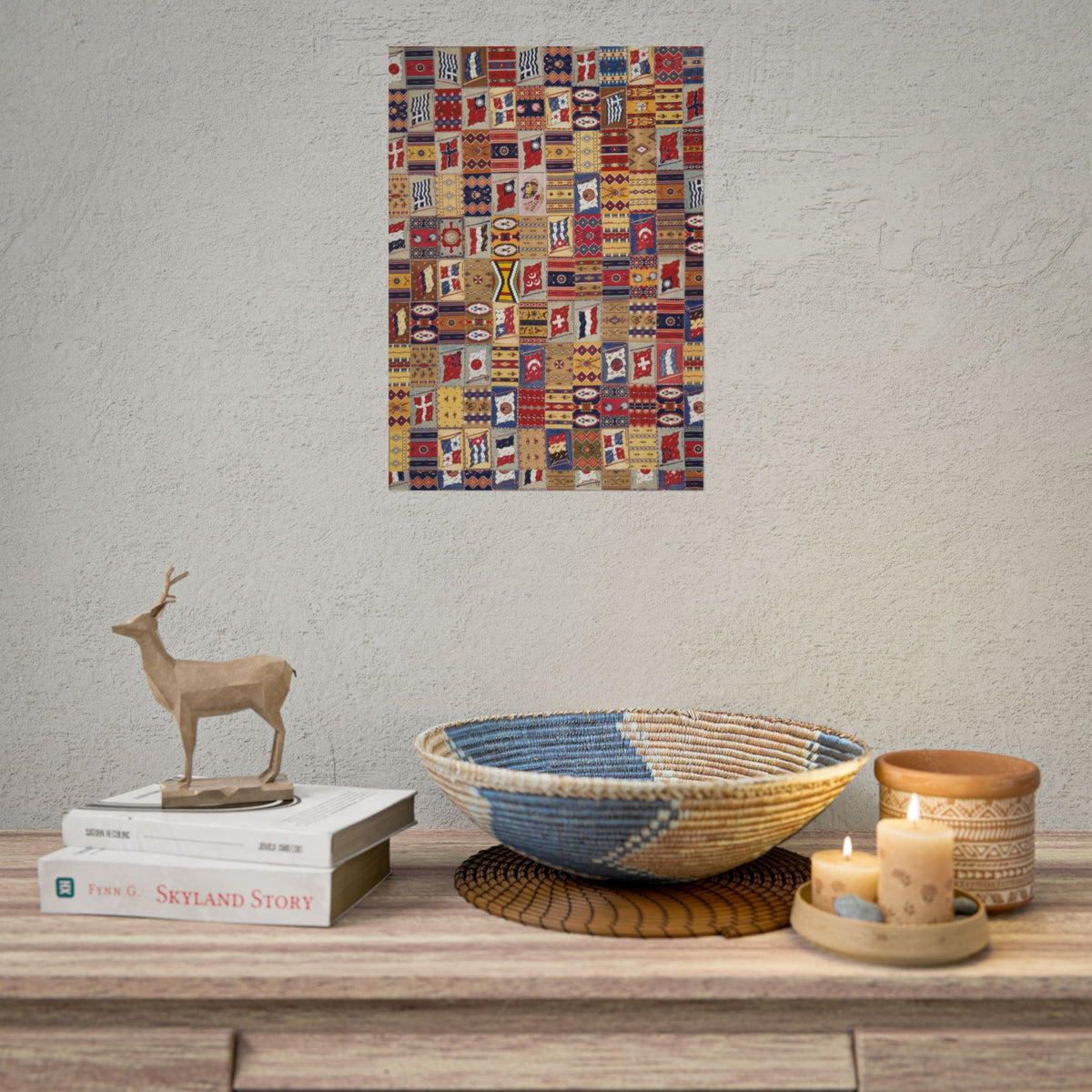 Bohemian Patchwork Tapestry Poster