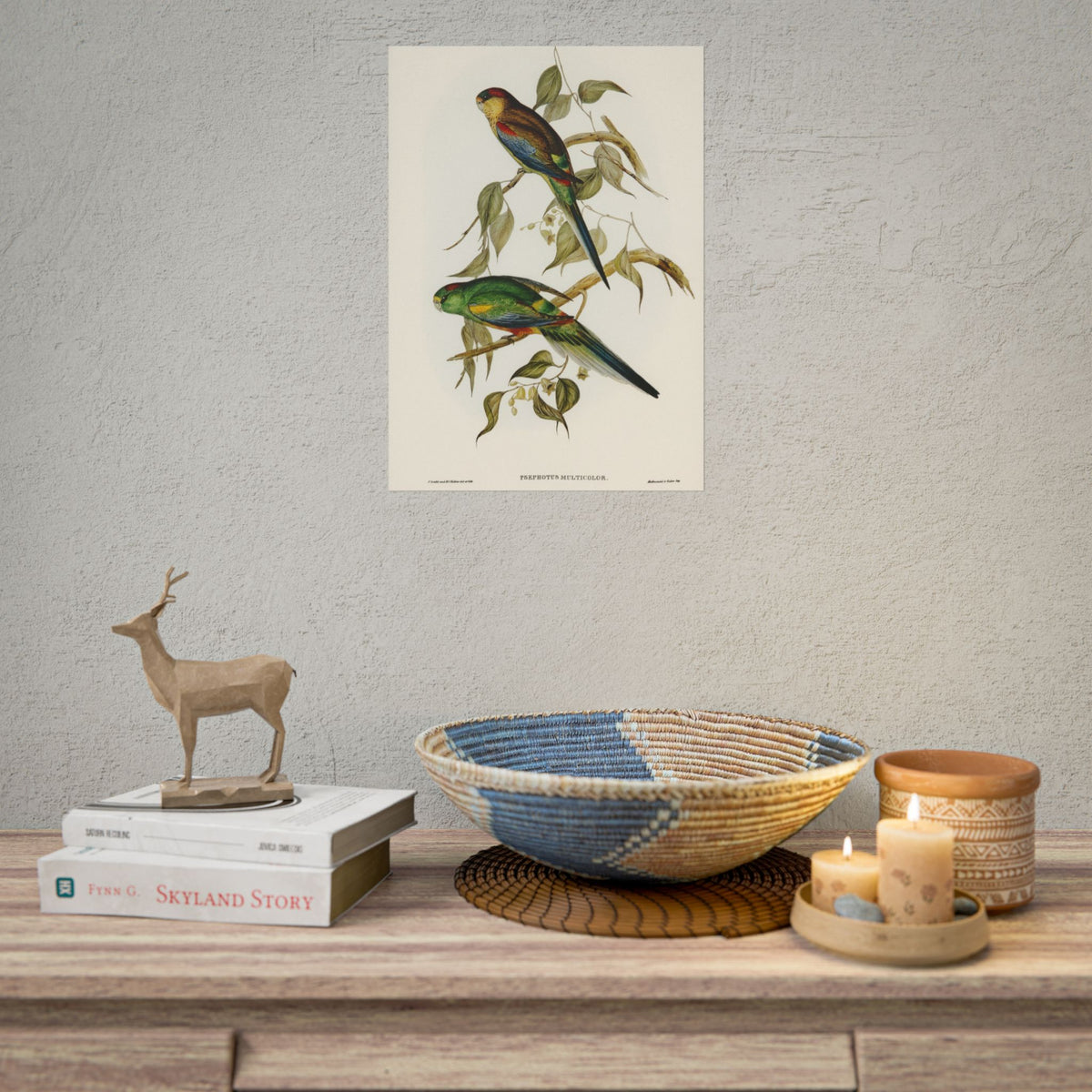 Parrot Botanical Poster — Vintage Ornithology Wall Art (Rolled Poster)