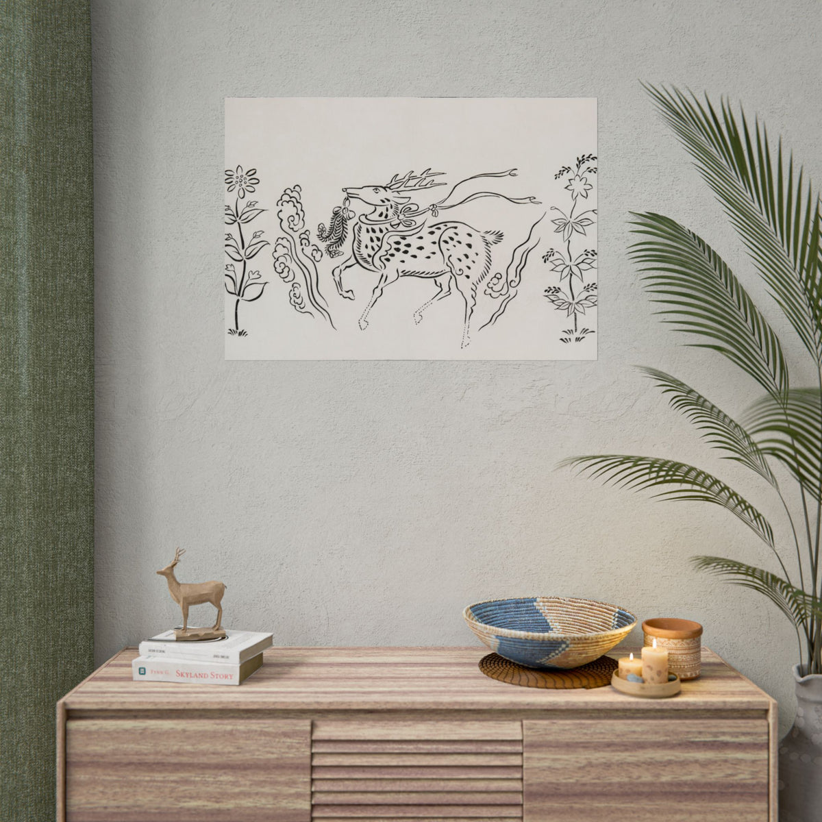Japanese vintage original woodblock print from Yatsuo no tsubaki
